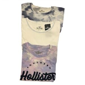 BUNDLE Hollister TWO Tee Bundle Tie-Dye + ONE Baby Tee (NWT)
